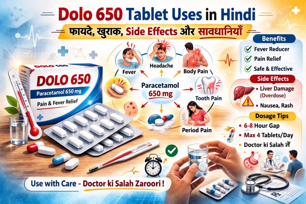 Dolo 650 Tablet Uses in Hindi
